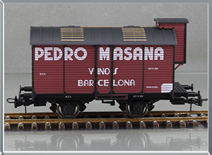 Vagón transporte vino tipo foudre garita Pedro Masana - MZA 