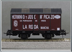 Vagón foudre transporte vino Herminio y Jose Mª picazo - Norte