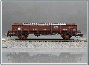 Vagón plataforma Serie 30000 con traviesas - Renfe