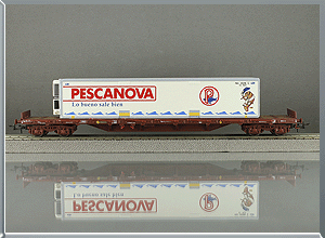 Vagón plataforma Tipo MMQC - Pescanova - Renfe