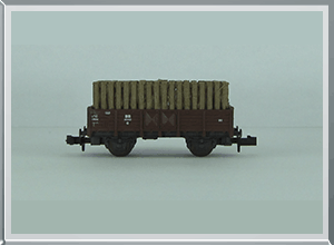 Vagón bordes medios carga madera