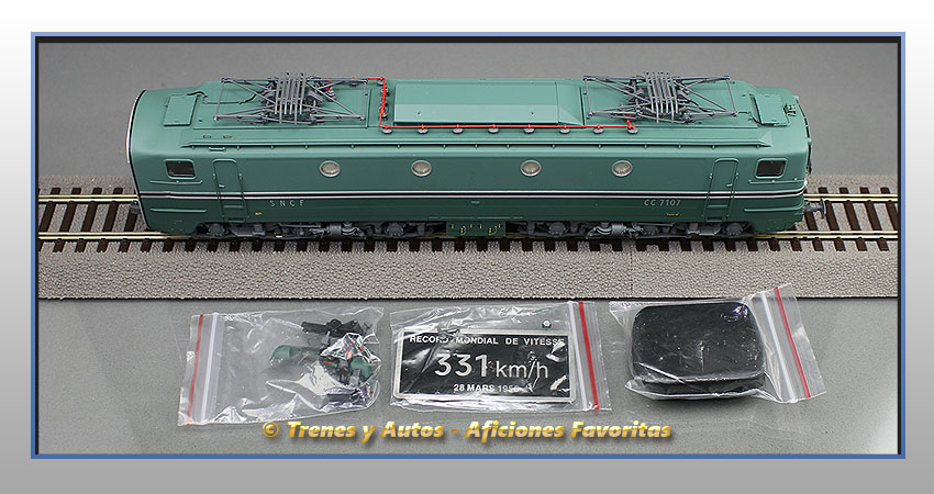 Locomotora eléctrica CC-7107 "Record velocidad mundial año 1955" - SNCF (Complementos)