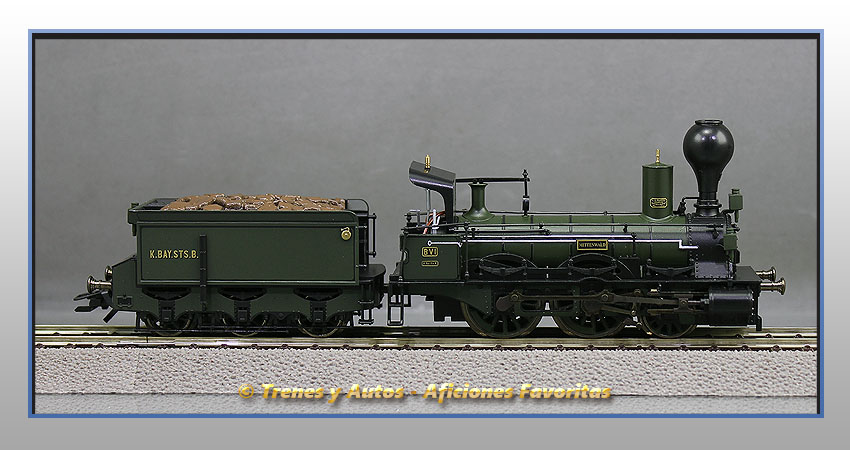 Locomotora vapor con ténder Clase B VI "Mittenwald" - K.Bay.Sts.B.