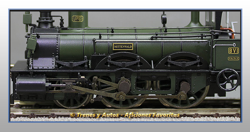 Locomotora vapor con ténder Clase B VI "Mittenwald" - K.Bay.Sts.B.