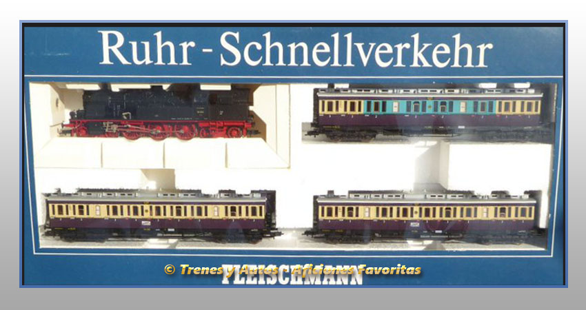 Set Locomotora vapor BR 78 y Coches pasajeros Ruhrschnellvellverkehr - DRG