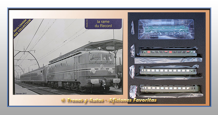 Set locomotora eléctrica CC-7107 y coches DEV U46 C10 - SNCF