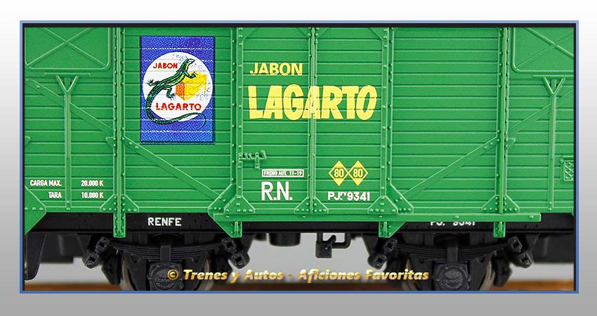 Vagón cerrado puertas correderas Tipo J "Jabón Lagarto" 