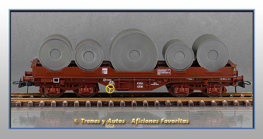 Vagón portabobinas Tipo Shmms Serie MMB 254.000 - Renfe
