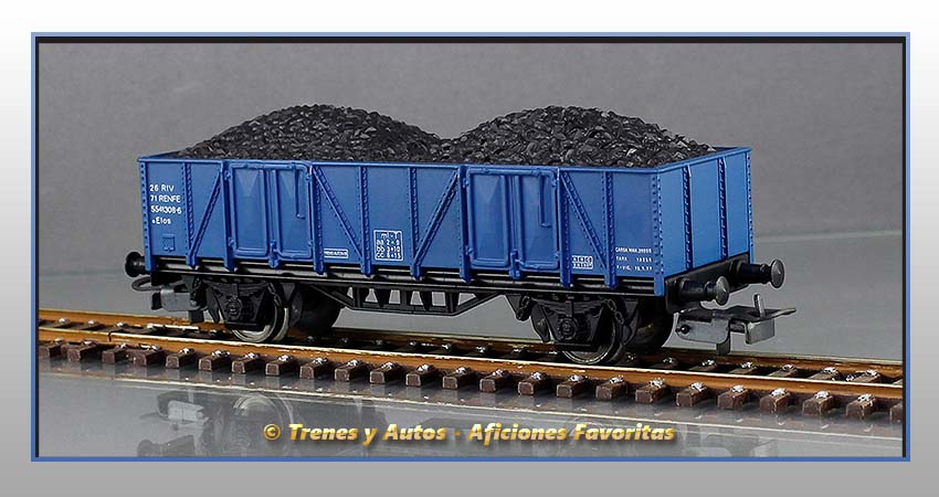 Vagón borde alto carbón Tipo Elos - Renfe