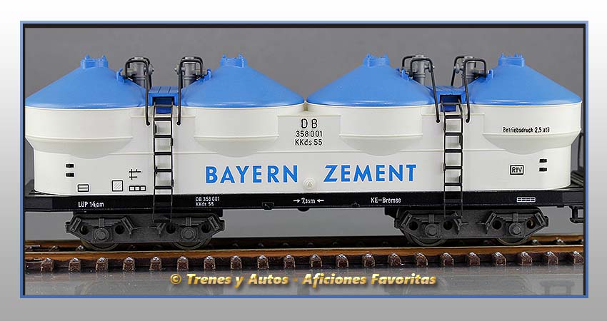 Vagón silo Tipo KKds-55 "Bayern Zement" - DB
