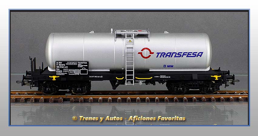 Vagón cisterna transporte vino Tipo Zas "Transfesa" - Renfe