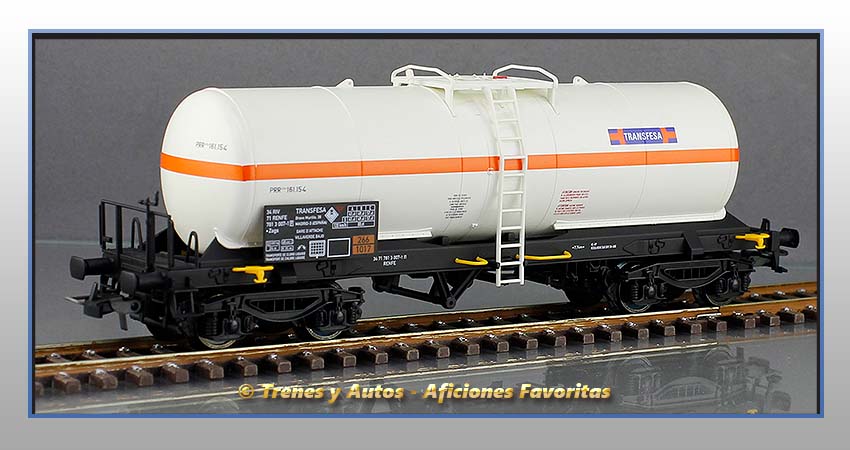 Vagón cisterna transporte cloro Tipo Zags "Transfesa" - Renfe