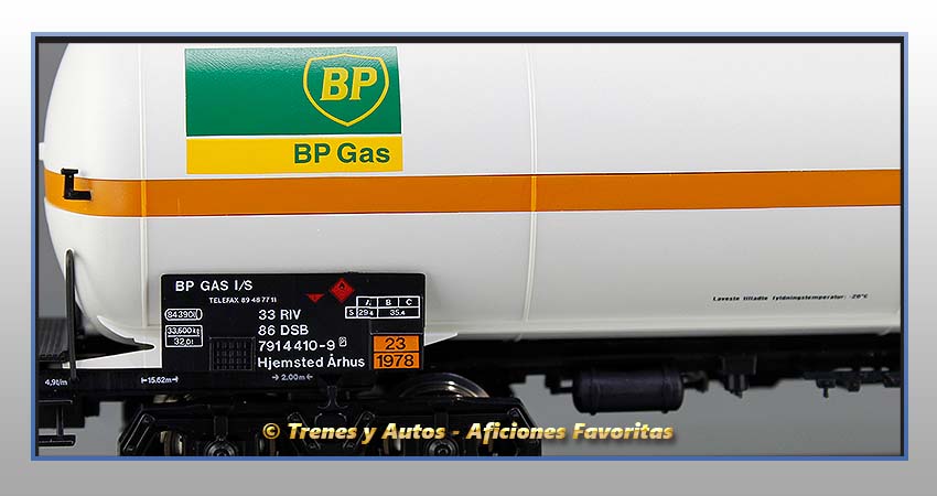 Vagón cisterna gas "BP" -DSB