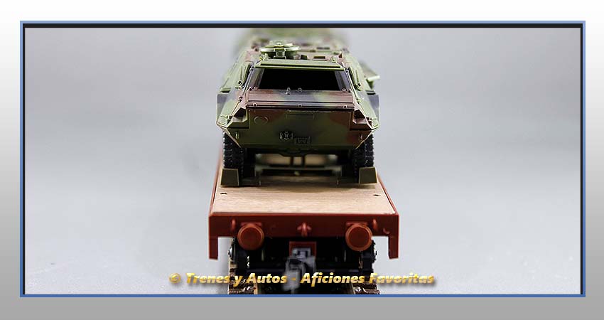Vagón plataforma vehículos blindados Tipo Rimmps - DB