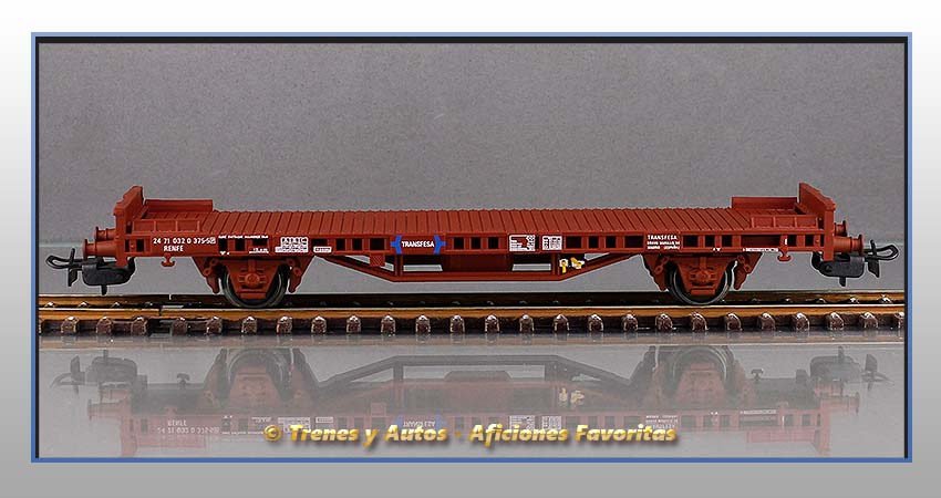 Vagón plataforma transportes especiales Tipo Lgs "Transfesa" - Renfe