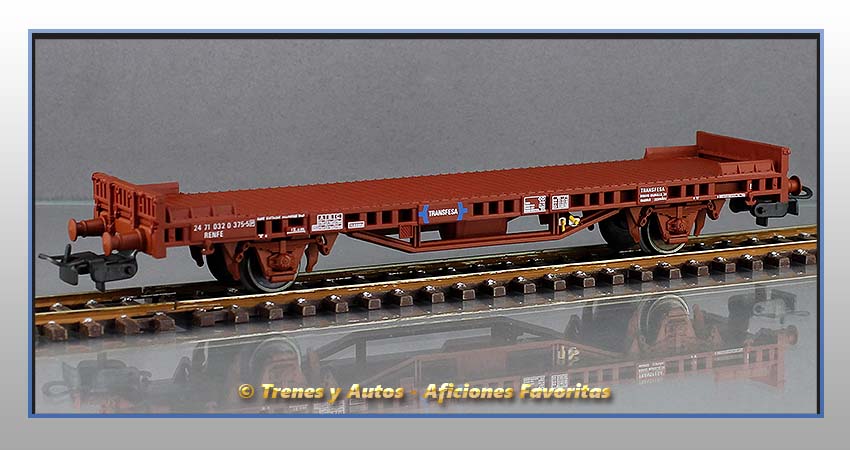 Vagón plataforma transportes especiales Tipo Lgs "Transfesa" - Renfe