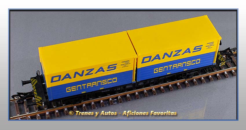 Vagón portacontenedores Tipo Lbs-598 "Danzas" - DB