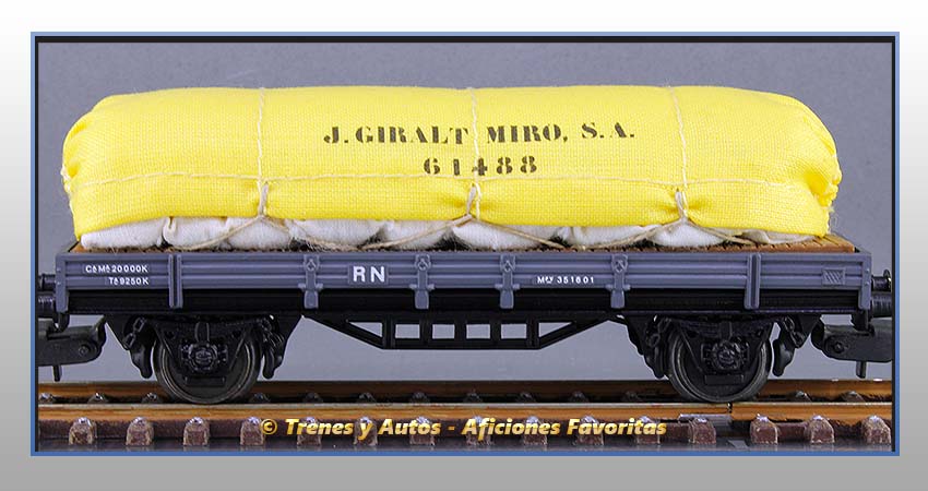 Vagón plataforma Tipo M2 "J. Giralt Miró S.A." - Renfe