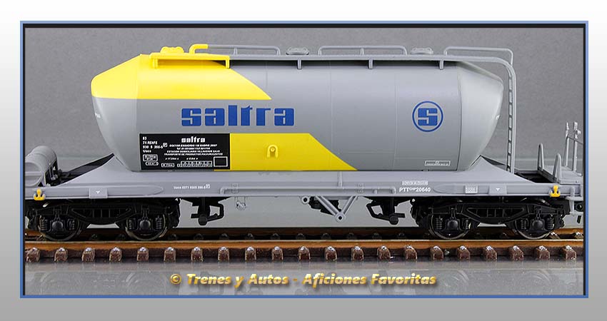 Vagón tolva pulverulentos Tipo Uacs "SALTRA" - Renfe