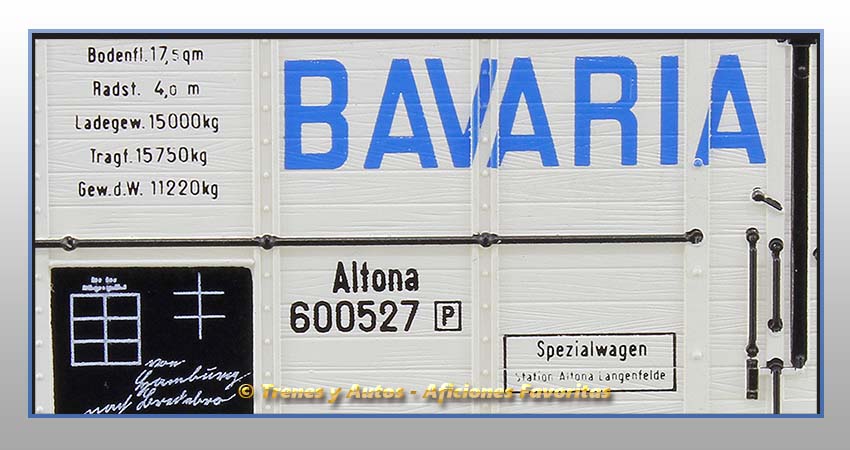 Vagón cerrado con garita Tipo G10 Altona "Cervecería Bavaria" - KPEV