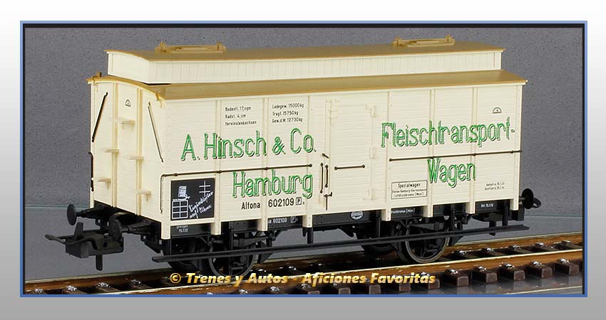 Vagón cerrado frigorífico Tipo G10 Altona "Hinsch&Co" - KPEV