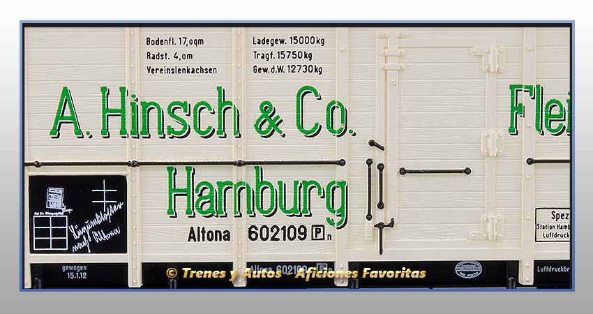 Vagón cerrado frigorífico Tipo G10 Altona "Hinsch&Co" - KPEV