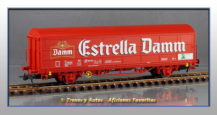 Vagón cerrado Tipo Hbis JPD "Estrella Damm" - Renfe
