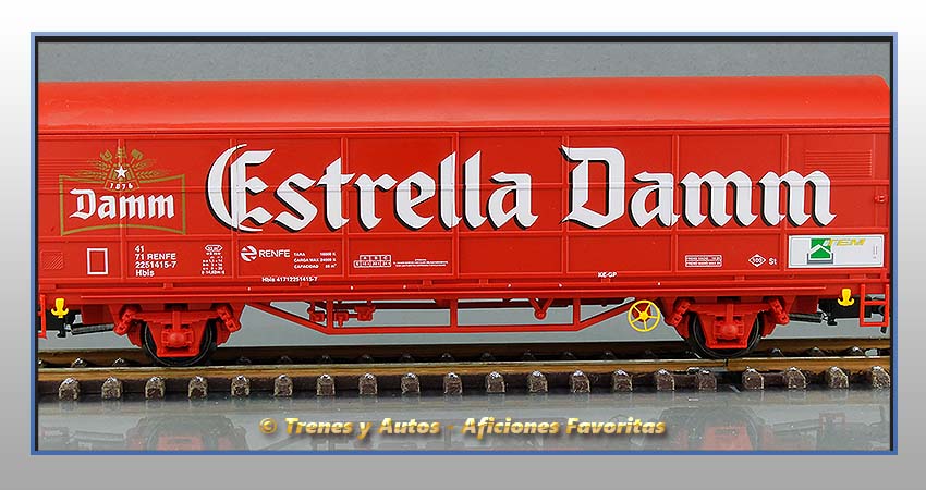 Vagón cerrado Tipo Hbis JPD "Estrella Damm" - Renfe