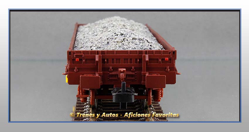 Vagón plataforma Tipo Rmmns Carga balasto - Renfe