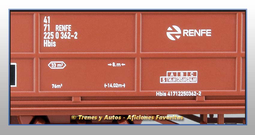 Vagón cerrado Tipo Hbis "Cementos Morata" - Renfe