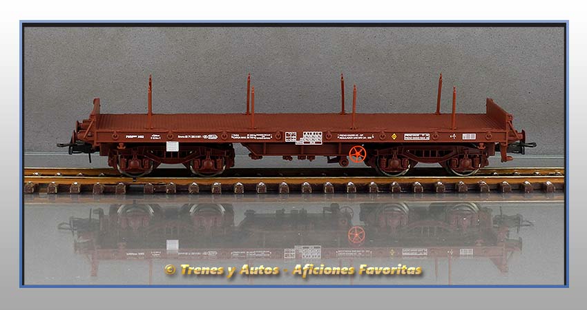 Vagón plataforma telero Tipo Rmms - Renfe