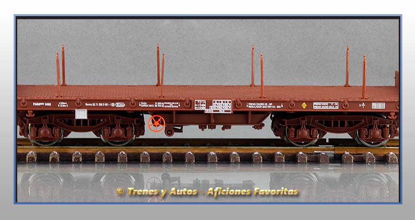 Vagón plataforma telero Tipo Rmms - Renfe
