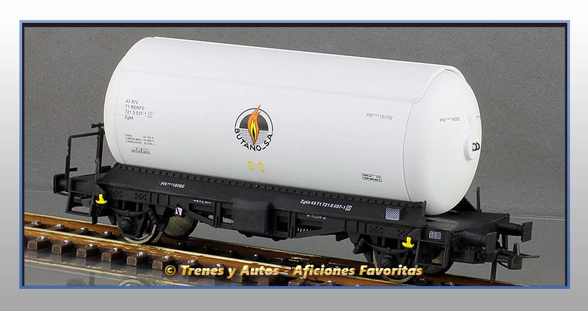 Vagón cisterna gases licuados Tipo Zgkk "Butano" - Renfe