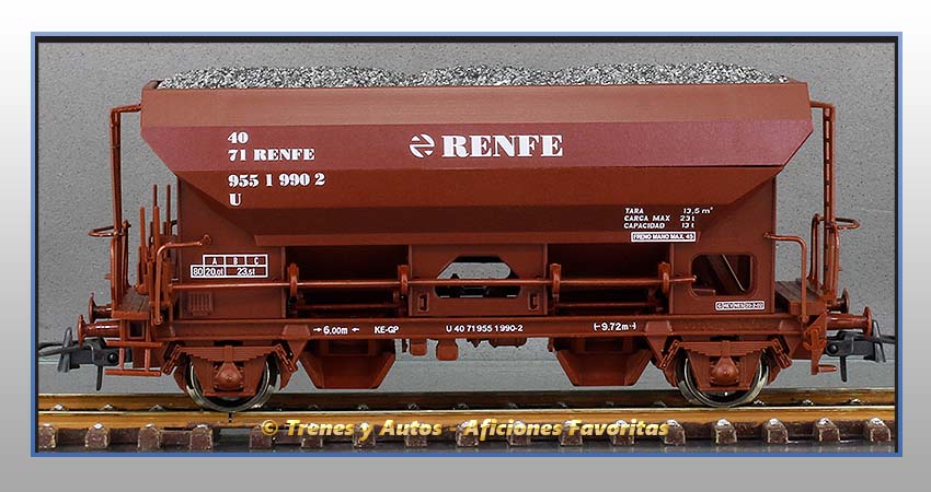 Vagón tolva balasto Tipo U - Renfe