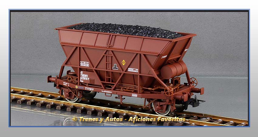 Vagón tolva carbón Tipo T Serie Foos - Renfe