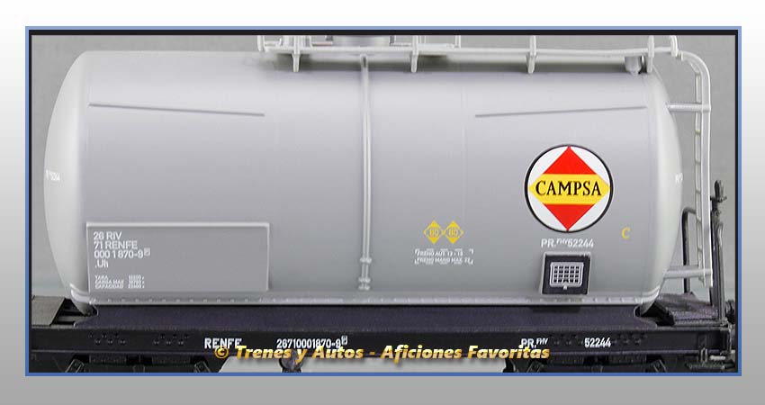 Vagón cisterna Tipo Uh "CAMPSA" - Renfe