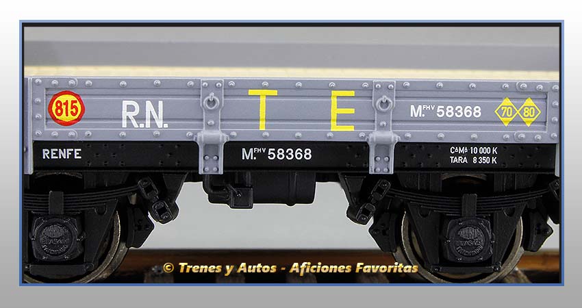 Vagón plataforma unificada con garita Tipo M - Renfe
