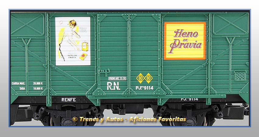 Vagón cerrado unificado Tipo J "Heno de Pravia" - Renfe