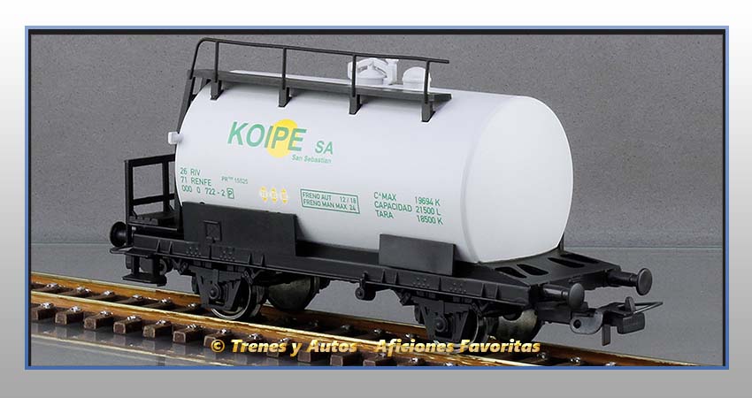 Vagón cisterna Tipo PR "Koipe SA" - Renfe
