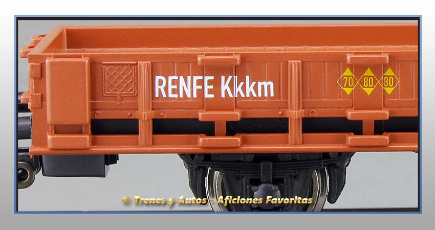 Vagón borde bajo Tipo Kkkm - Renfe