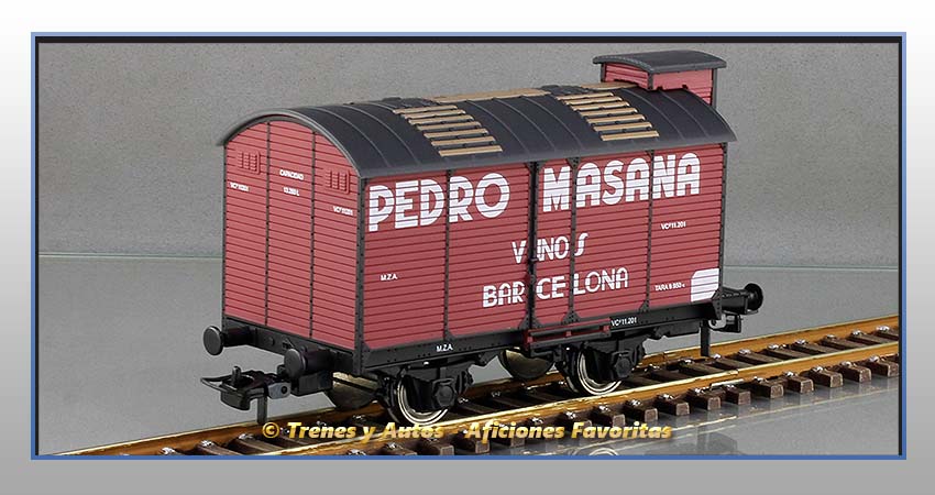 Vagón transporte vino con garita Tipo Foudre "Pedro Masana" - MZA