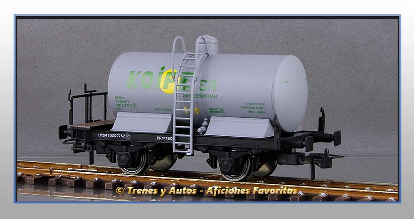 Vagón cisterna unificada balconcillo Tipo Uh "Koipe SA" - Renfe