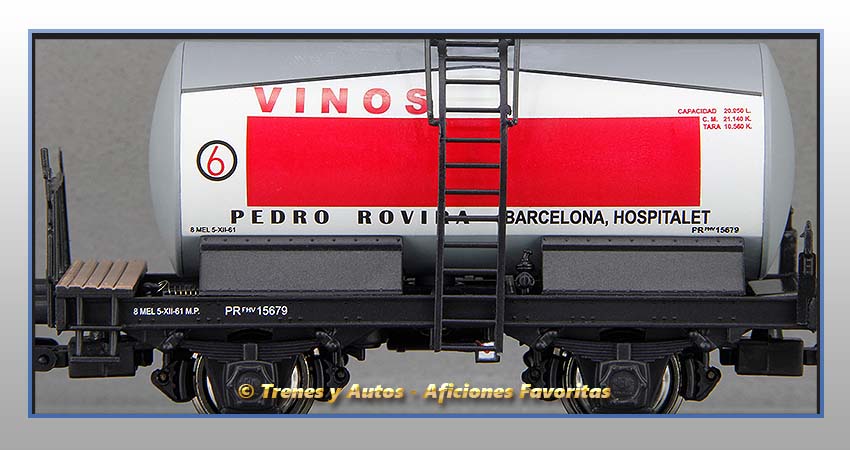 Vagón cisterna unificada balconcillo "Vinos Pedro Rovira"