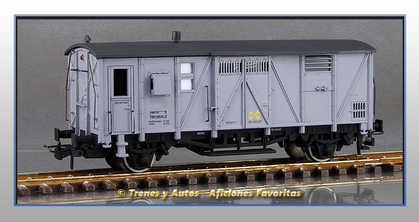 Vagón furgón con departamento jefe de tren Tipo DV - renfe