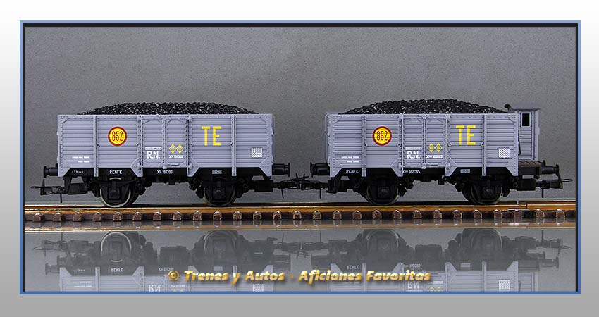 Vagones abiertos unificados Carbón con/sin garita Tipo X "TE-852" - Renfe