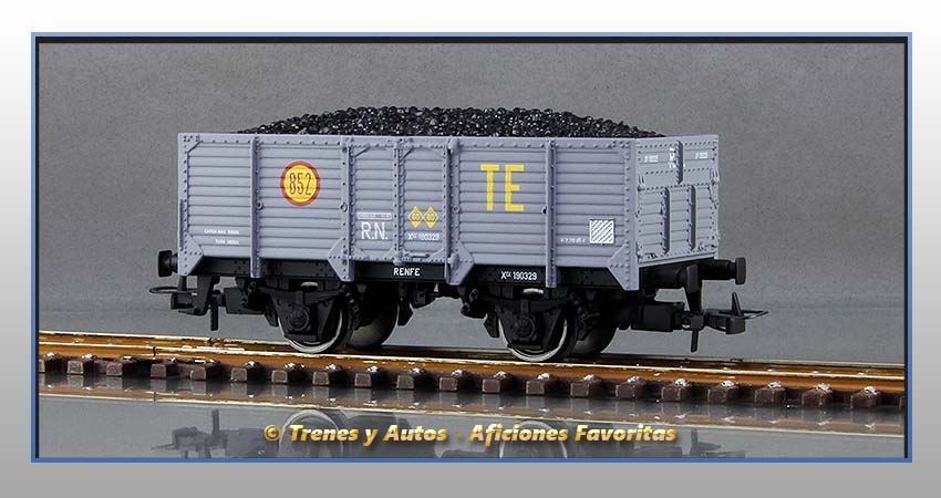 Vagones abiertos unificados carbón Tipo X "TE-852" - Renfe