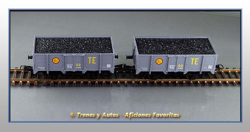 Vagones abiertos unificados carbón Tipo X "TE-852" - Renfe