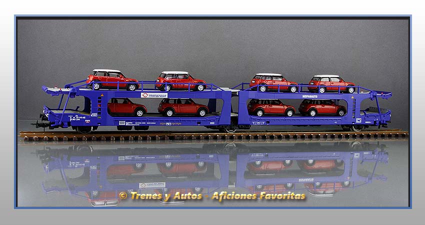 Vagón porta-autos Tipo Laeks "Transfesa" - SNCF