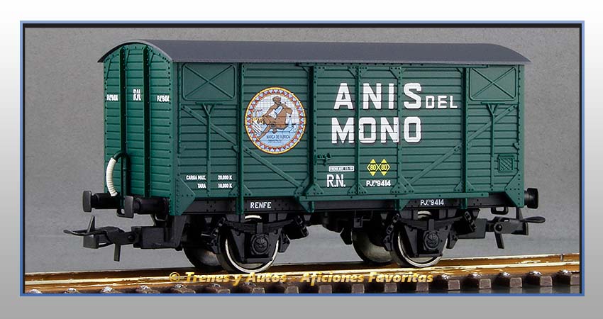 Vagón cerrado unificado Tipo J "Anís del Mono" - Renfe