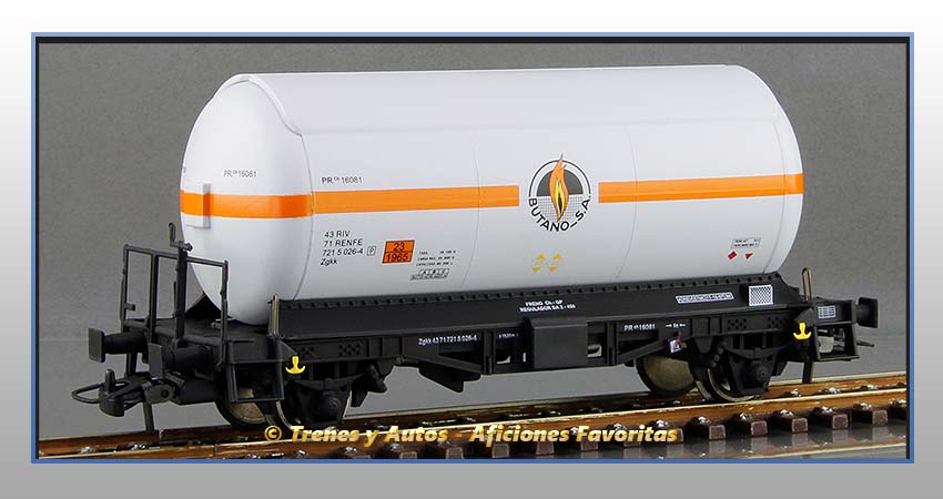 Vagón cisterna gases licuados Tipo PR "Butano S.A." - Renfe